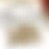 Perles fleurs cabochons cristal deux piquots x10