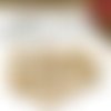 18 perles en céramique fleurs en beige + 1 offerte