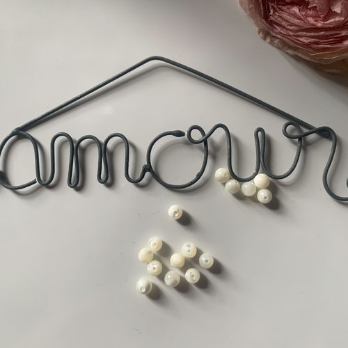 15 perles rondes en verre blanche 4mm