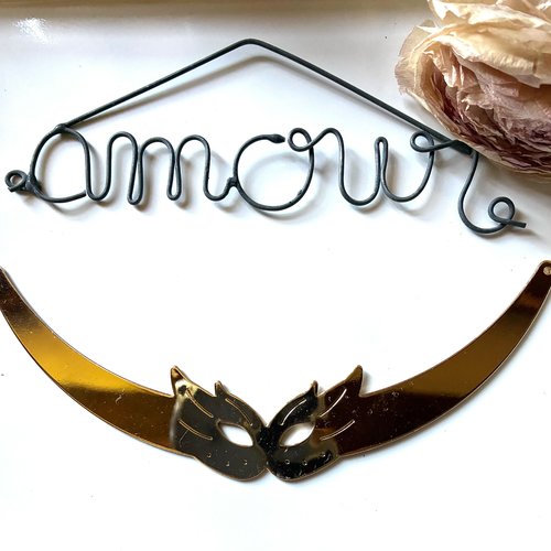 Collier torque métal doré le masque