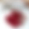 10 perles dés rouges percées 5mm