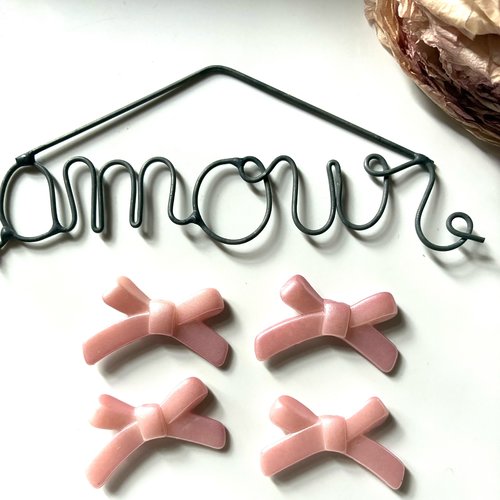 4 perles noeuds plats en parme