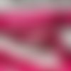 Biais liberty fuchsia et blanc étoiles largeur 1 cm plié 50cm