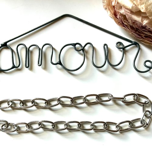 Chaîne pour bracelet métal 23 cm mailles ovales