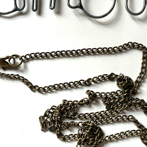 Collier chaîne maillons bronze 40cm
