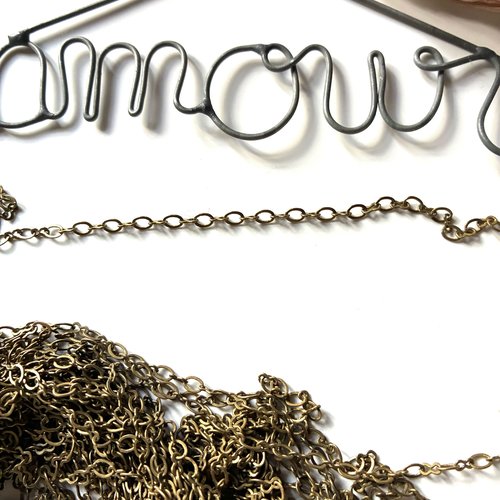 1m de chaîne bronze maillons 2mm