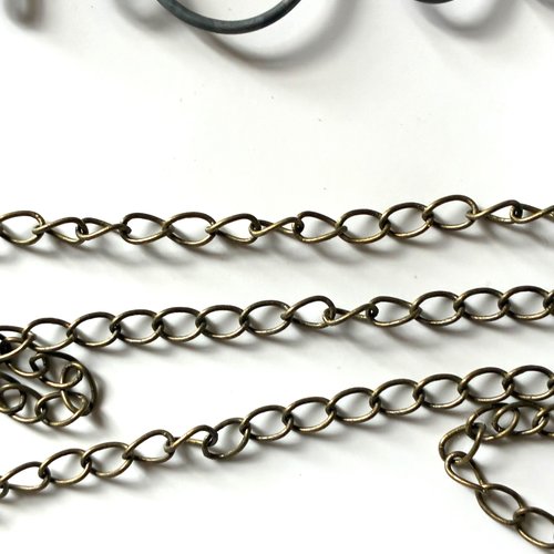 83 cm de chaîne maille ronde 3mm bronze