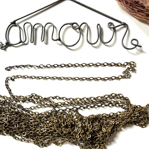 4,5m de chaîne maille ovale 2mm bronze