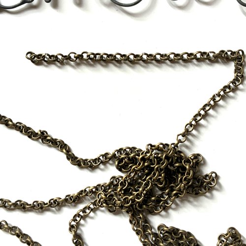 1m de chaîne maille ronde 2mm bronze