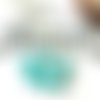 6 perles ovales en jade teintées turquoise