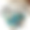 25 perles en verre assortiment en bleu clair