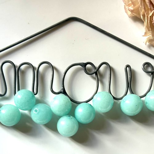 10 perles rondes en jade teintées bleu ciel