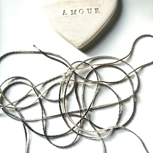 3 lots de chaîne en métal argenté fil serpentin 75cm/43cm/30cm