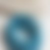 1m de cordon rond coton ciré bleu épaisseur 0,5mm 
