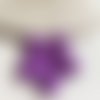 Grand bouton synthétique fleur en violet x1 exemplaire 