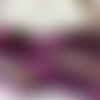 Ruban coton dentelé violet et fuchsia à pois 85cm 