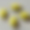 Lot de 4 breloques losange émail en jaune clair 