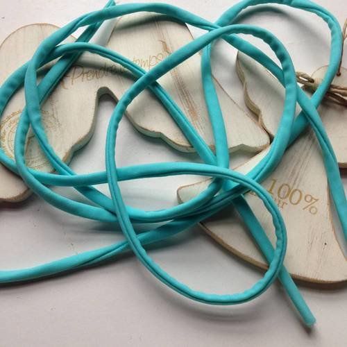 Cordon-lacet élastique en turquoise x1m 