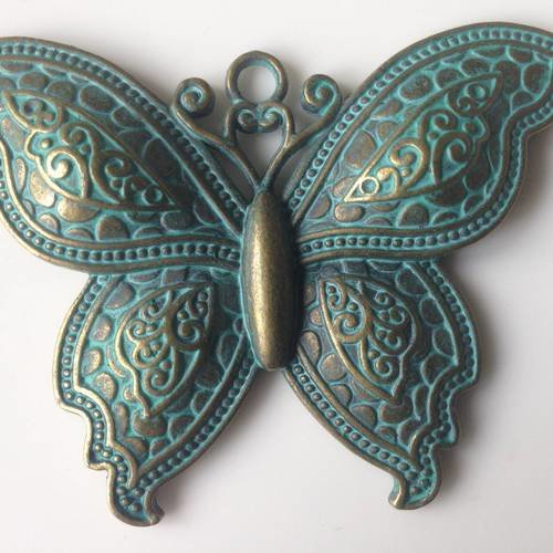 Superbe papillon bronze vieilli x 1 exemplaire 