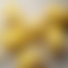 Lot de six oeufs jaunes avec rubans - décoration spécial pâques 