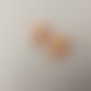Lot de 2 breloques mini pompons coton orange clair 1cm 