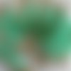 Pompon breloque en suédine turquoise x1exemplaire 