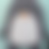 Pingouin en feutrine grise pour décorer ou customiser x1 exemplaire 