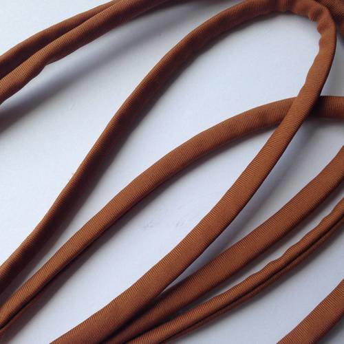 Cordon-lacet élastique en marron x1m 