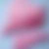 Pompon fils de soie synthétiques rose dimension 10cm 
