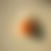 Fiole en verre 25mm avec des micro filaments orange 