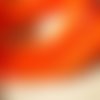 Lot de 10 perles rondes facettées en cristal orange