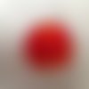 Perle ronde en verre rouge percée x1 