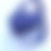 Biais coton pois bleu marine 2cm plié x50 cm