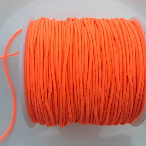 2 mètres de fil élastique orange fluo diamètre 1mm 
