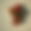 4 perles en verre couleur rouge rondes - sand4ronderouge 