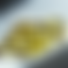 Lot de 12 perles en verre et en cristal jaune facettées