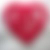 Coeur en feutrine rouge pour décorer ou customiser x1