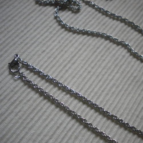 Collier chaîne mailles métal argenté x1