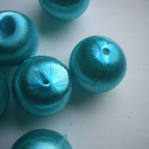 Duo de perles tissées turquoise 