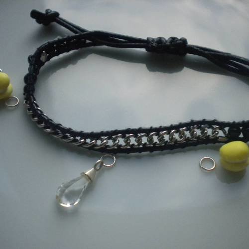 Kit de bracelet breloques macarons jaunes