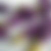 Pompon breloque suédine en violet x1 petit format