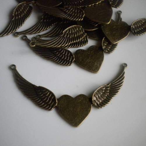 Connecteur torque en bronze les ailes et le coeur