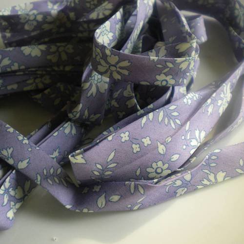 Biais liberty capel parme 50 cm largeur 1 cm plié