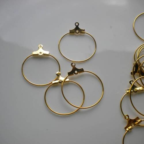 Boucles d'oreilles créoles en métal doré 2 cm x4
