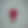 Croix rouge framboise en verre 25x18mm