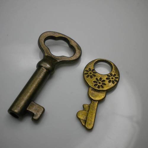 Breloques en duo bronze les clefs 