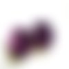 Lot de 2 perles howlite symbole de paix en violet