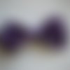 Grand noeud en satin violet longueur 7 cm