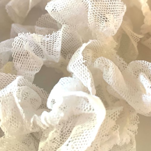 1 mètre de ruban fantaisie tulle effet dentelle élastique
