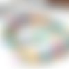 Lot de 70 mini perles étoiles en jade teintées